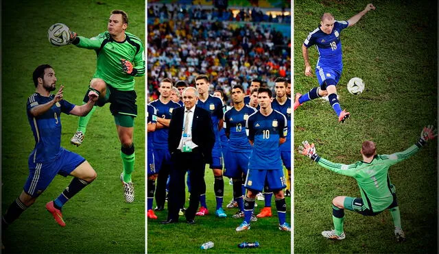 La selección argentina se midió ante Alemania un 13 de julio de 2014. Foto: composición LR/TNT Sports/AFP