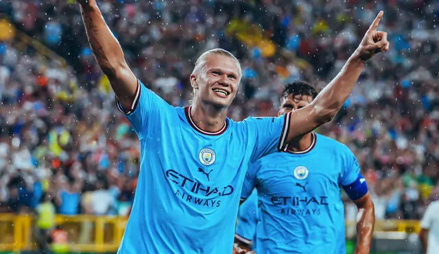 Erling Haaland llegó al Manchester City procende del Borussia Dortmund. Foto: Twitter/Manchester City