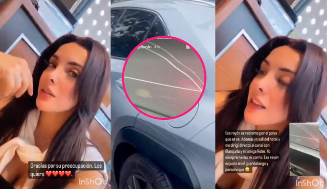 Rosángela Espinoza habló en su Instagram sobre el ataque que sufrió su auto. Foto: composición/rosangelaeslo/Instagram