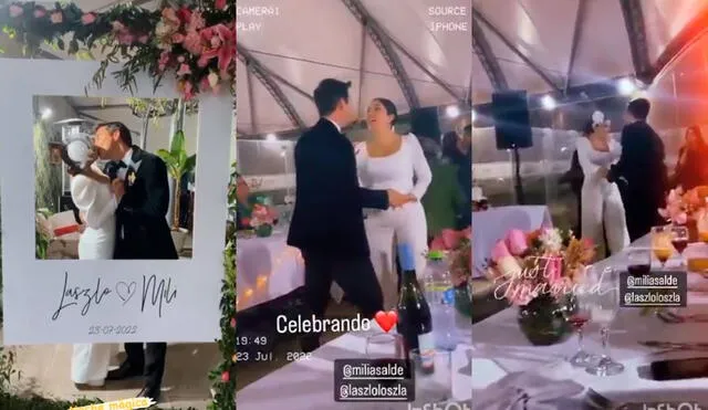 Laszlo Kovacs y Mili Asalde se casaron luciendo a la moda en la romántica boda. Foto: composición LR/@magdyelugaz/Laszlo Kovacs/Instagram
