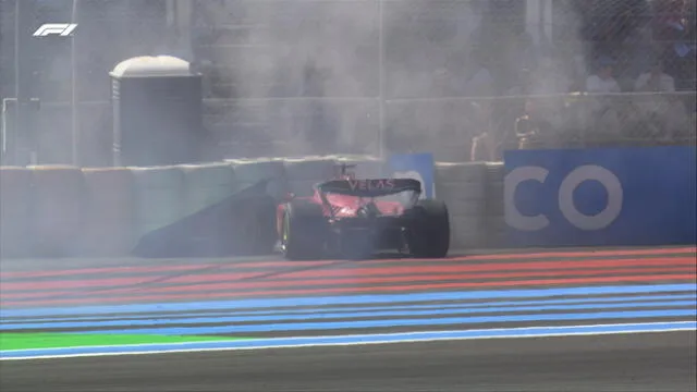 Leclerc chocó en Francia. Foto: F1.