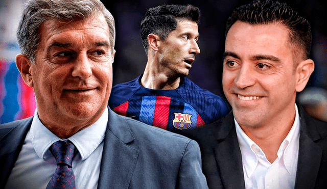 Joan Laporta y Xavi están armando un equipo competitivo para la temporada 2022-2023. Robert Lewandowski es la cara principal de este nuevo plantel. Foto: composición de Gerson Cardozo/FC Barcelona/La República