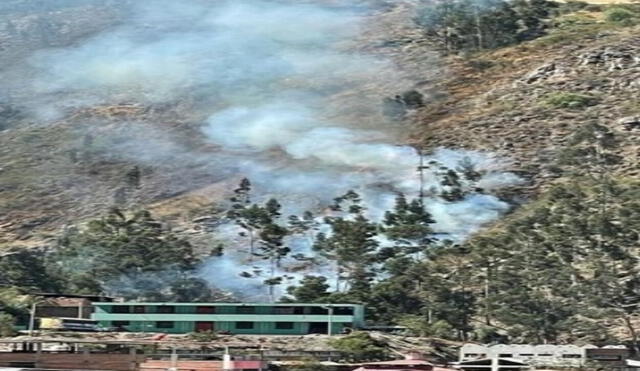 El incendio se registró a las 10.30 a. m. en el sector de Rucus, del centro poblado San Andrés de Runtu (Áncash). Foto: RSD Noticias