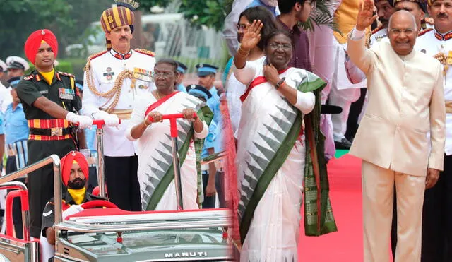 Droupadi Murmu agardeció al Parlamento por elegirla. Foto: EFE