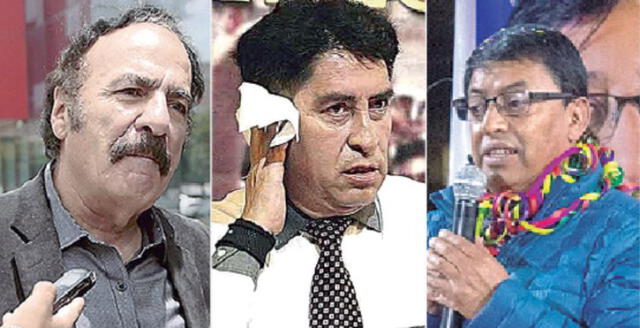 Mediáticos. Los tres candidatos excluidos fueron o son autoridades. Quieren seguir siendo alcaldes. Foto: Composición La República