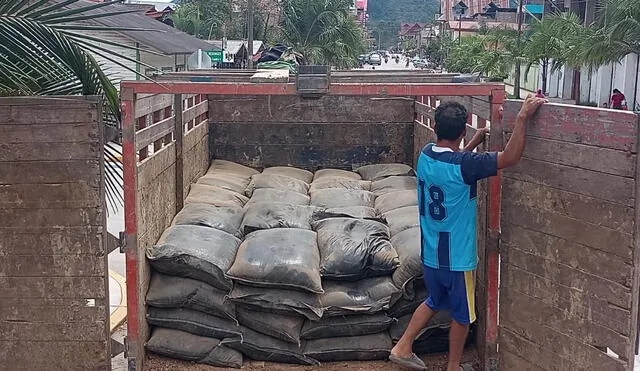 Un cargamento de 2.400 sacos arribaron a la región Pasco. Foto: Agro Rural