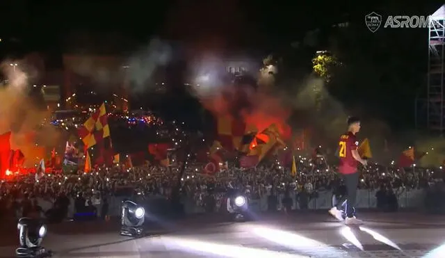 Dybala en la Roma. Foto: captura de AS Roma
