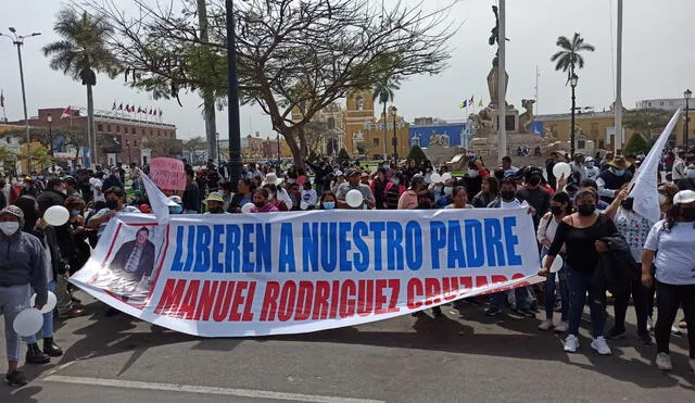 La familia Rodríguez Espejo, había convocado a una marcha por la paz y liberación del secuestrado. Foto: La República/Yolanda Goicochea