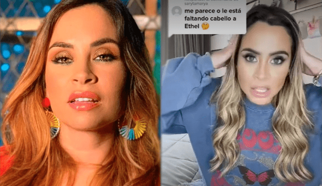 Ethel Pozo revela en su cuenta de TikTok que siempre debe llevar extensiones de cabello frente a cámaras . Foto: Composición LR/ TikTok/ ethelpozo/ Instagram/ lapozo