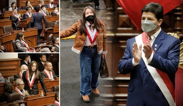 Congresistas hicieron un desplante al presidente Pedro Castillo en su mensaje a la nación. Foto: composición Gerson Cardoso/Antonio Melgarejo/ La República