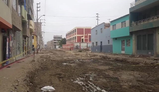 La reconstrucción de la avenida El Dorado, inaugurada a inicios de julio, no presenta ningún avance. Foto: URPI-LR Norte