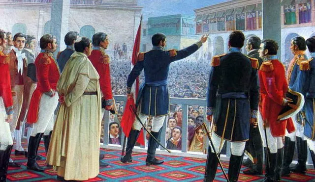 Proclamación de la Independencia del Perú. Foto: Juan Lepiani