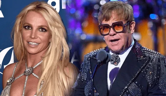 Britney Spears y Elton John unen sus voces para prometedora colaboración. Foto: composición/AFP