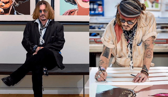 Johnny Depp exhibe y vende sus obras de arte. Foto: composición LR/Castle Fine Art