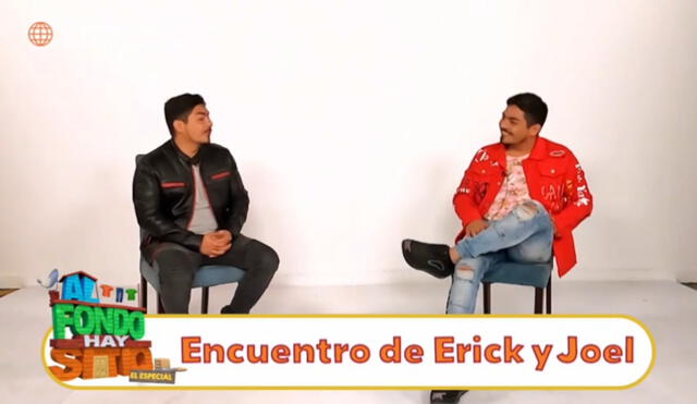 Erick Elera entrevistó a ‘Joel Gonzales’ durante especial de "Al fondo hay sitio". Foto: América TV