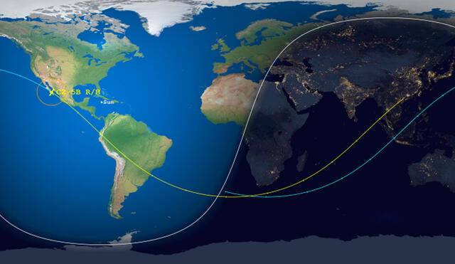 Lugares donde podría caer el cohete chino Long March 5B incluye a Perú. Foto: Aerospace