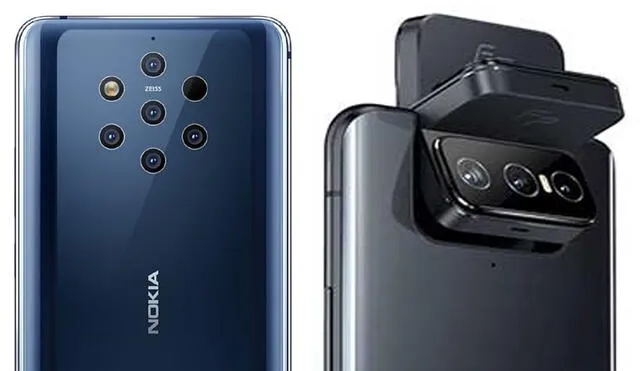 El Nokia 9 Pureview y el Asus Zenfone 8 Flip forman parte de esta lista de smartphones. Foto: Noki/Asus