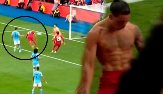 El uruguayo se estrenó marcando en un partido oficial con el Liverpool. Foto: composición LR/captura de ESPN