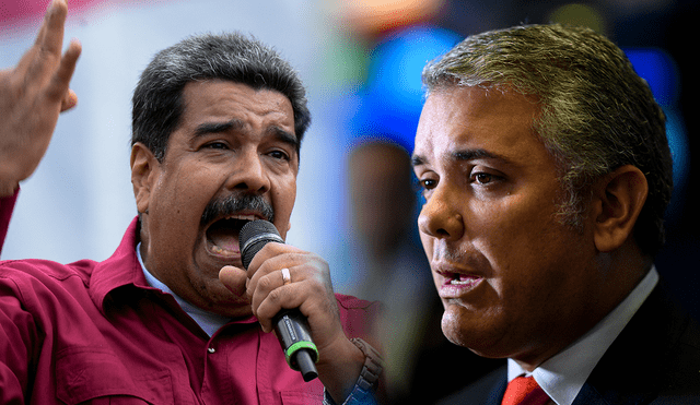 “Nicolás Maduro no entrará al espacio aéreo colombiano”, dijo Duque. Foto: composición LR / AFP