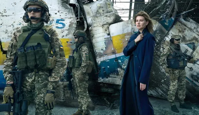 Ver a Zelenska deslizarse como una modelo en las ruinas del bombardeado aeropuerto de Kíev ha sido visto como una frivolidad. Foto: Vogue.