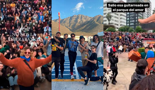 La banda argentina sorprendió a sus fanáticos limeños al cantar sus mejores éxitos en Miraflores. Foto: Bandalos Chinos/Instagram