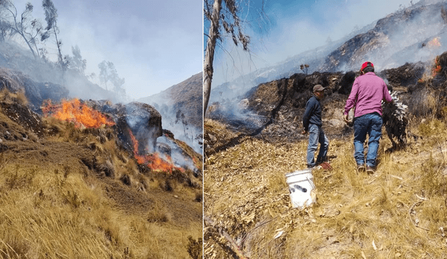 El incendio provocado se volvió incontrolable en la zona. Foto: Radio Excelente