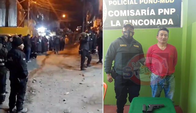 Sujeto fue detenido con arma de fuego. Foto: Radio Stereo Uno Rinconada