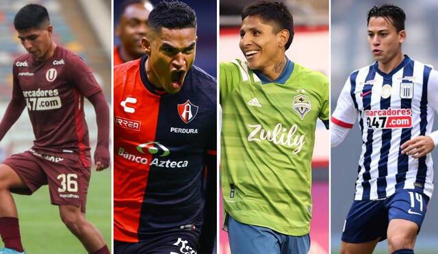 Quispe, Santamaría, Ruidíaz y Benavente vienen destacando en sus equipos. Foto: composición/ Instagram/ AFP/ MLS/ Liga 1