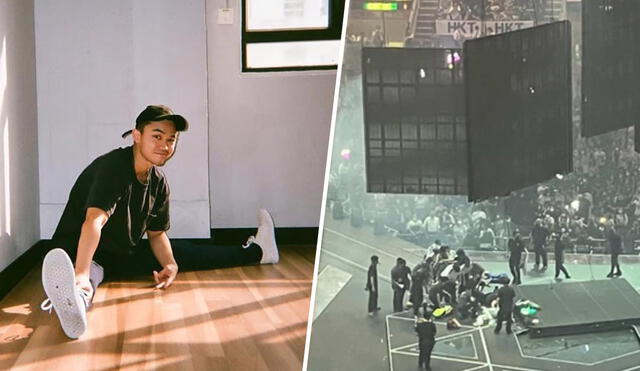 Accidente en concierto de Mirror: Ah Fung fue el segundo bailarín afectado tras caída de pesada pantalla. Foto: Instagram/fungfung2222/VICE
