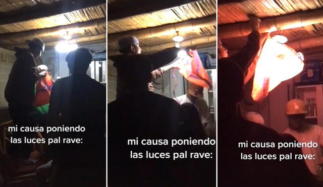El ingenio de estos peruanos por colocar luces en su fiesta generó la risa de miles de usuarios. Foto: TikTok/@enek.music