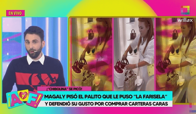 Rodrigo González se pronunció sobre las lujosas carteras de Magaly Medina. Foto: captura de Willax