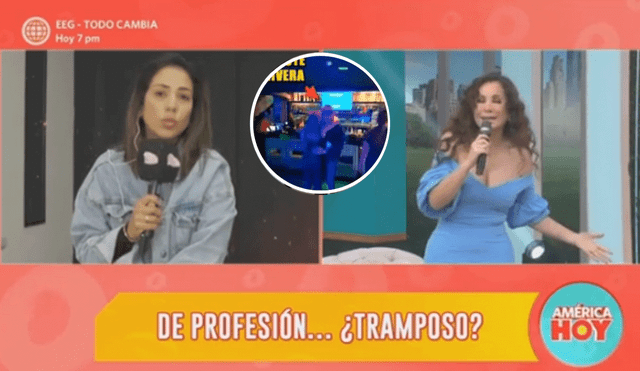 Janet Barboza no cree en la versión de la esposa del 'Coyote' Rivera. Foto: composición LR/ captura de América TV/ captura de ATV