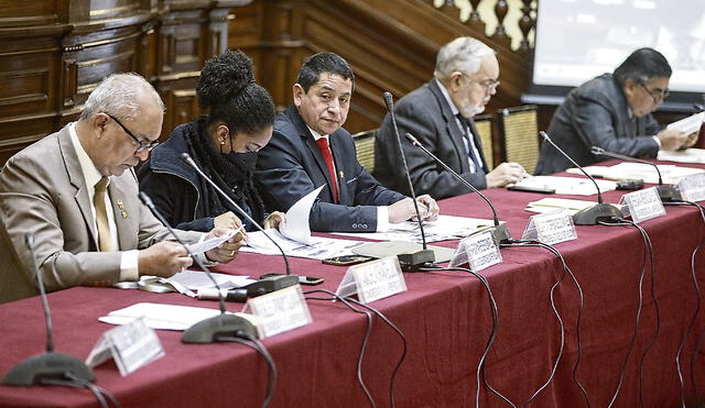 Sin preparación. Varios miembros de la comisión especial se la pasaron leyendo preguntas genéricas elaboradas a modo de borrador por el personal técnico. Foto: difusión