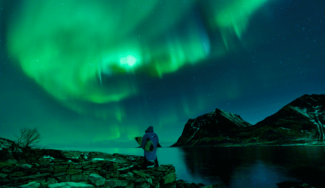 Cae la noche sobre Alaska luego de 83 días de luz continua. Foto: AFP