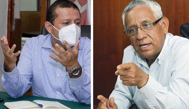 Díaz Bravo (izquierda) se convirtió en gobernador luego de que el consejo Regional suspendió a Lozano Centurión (derecha) en 2021 al ordenarse su detención preliminar. Foto: composición LR/La República