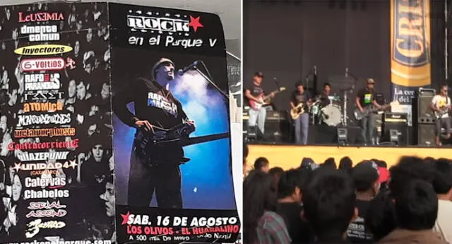 El Huaralino realizó 3 ediciones de Rock en el Parque. Foto: composición LR/captura de YouTube/La Mula