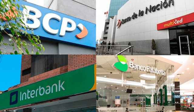 Bancos atienden normalmente de lunes a viernes. Foto: composición LR/ Banco de la Nación / Banco Falabella / La República