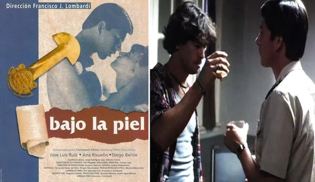 Diego Bertie y José Luis Ruiz en "Bajo la piel", películas de Francisco Lombardi. Foto: Producciones Inca Films
