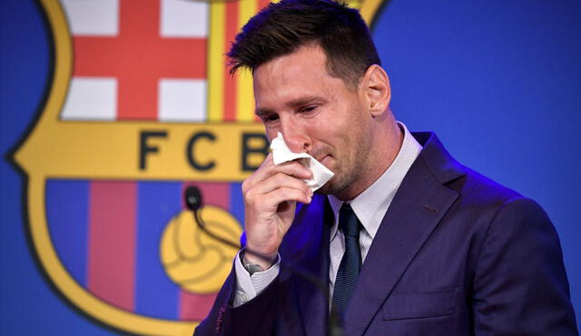 Lionel Messi se despedía entre llantos del club de sus amores en la temporada pasada. Foto: AFP