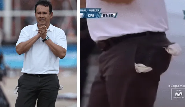 Sacarse los bolsillos fue una de las reacciones más polémicas de la carrera de Reynoso. Foto: composición LR/Andina/captura de Movistar Deportes
