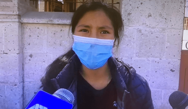 Jessica Puma Huamán, hermana del joven que se encuentra a la espera de ser operado. Foto: Captura de Facebook/Frase Corta