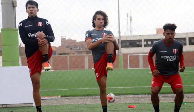 Selección peruana sub-17 trabajaó en la Videnita de Chiclayo. Foto: FPF