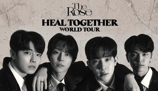The Rose: banda de k-pop está formada por Woosung (voz y guitarra), Dojoon (teclado), Hajoon (batería) y Jaehyung (bajo). Foto: Transparent Arts