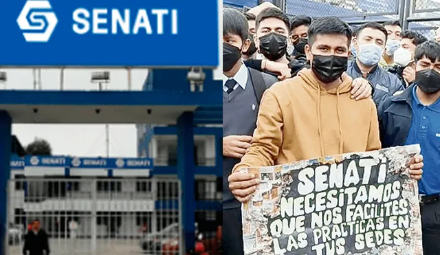 Jóvenes se aglomeraron en la sede de Independencia. Foto: Senati / difusión