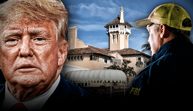 El allanamiento del FBI a la mansión del expresidente estadounidense Donald Trump, en Palm Beach, no tuvo precedentes y sorprendió a Estados Unidos. Foto: composición Gerson Cardoso/LR/AFP