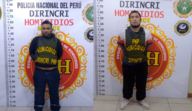 David Sánchez y Maicol Vites fueron detenidos por la División de Homicidios de la Policía Nacional. Foto: PNP