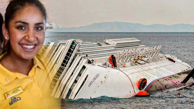 Erika Soria ayudo a cientos de personas en el naufragio de la Costa Concordia. Foto: composición LR/ El Peruano/AFP