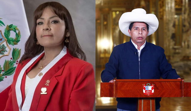 La congresista Alcarráz se refirió a las pesquisas que involucra al círculo cerca del presidente Castillo. Foto: composición LR/Andina
