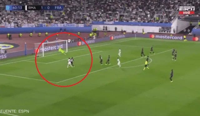 Real Madrid vs. Frankfurt: Casemiro casi anota un golazo para los merengues. Foto: captura ESPN
