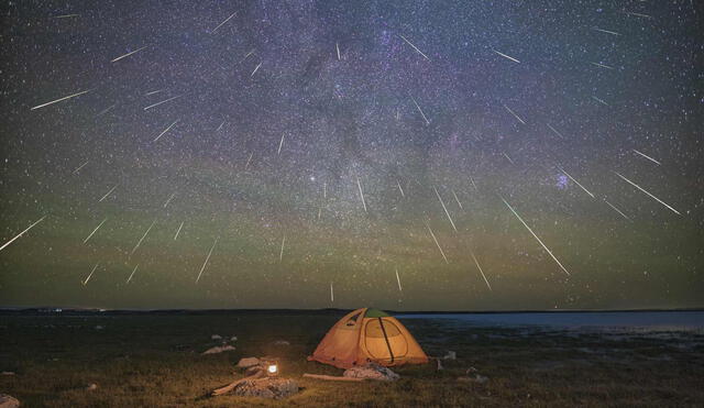 Las Perseidas son consideradas una de las lluvias de estrellas más espectaculares ya que se pueden ver hasta 100 meteoros por hora en el cielo. Foto: CGTN